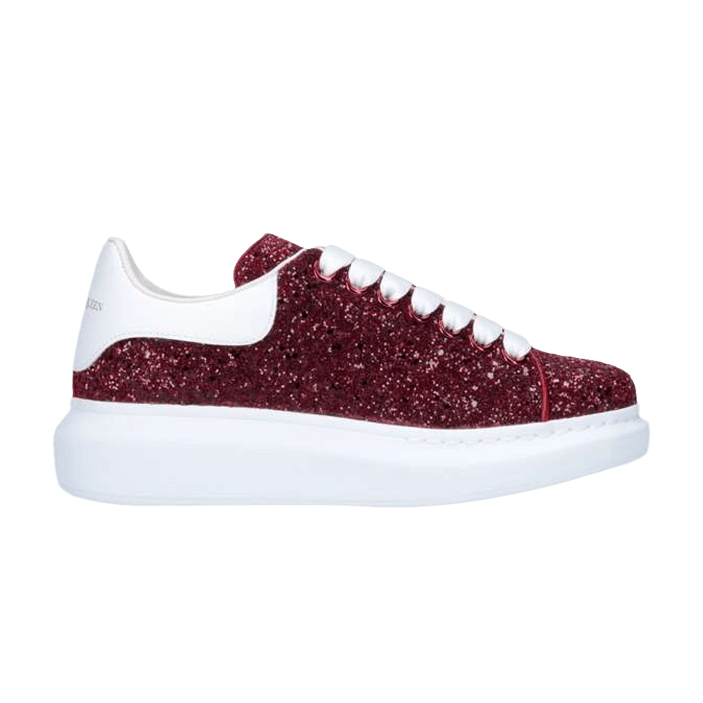 Alexander mcqueen red glitter sneakers clearance