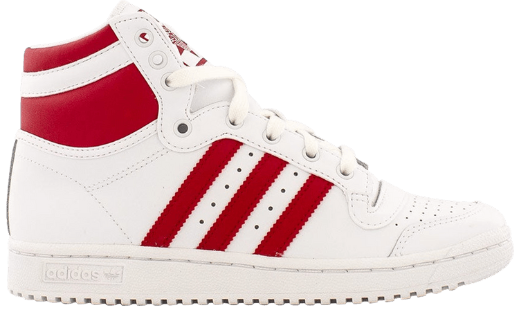 Adidas Top Ten High Big Kid White Power Red