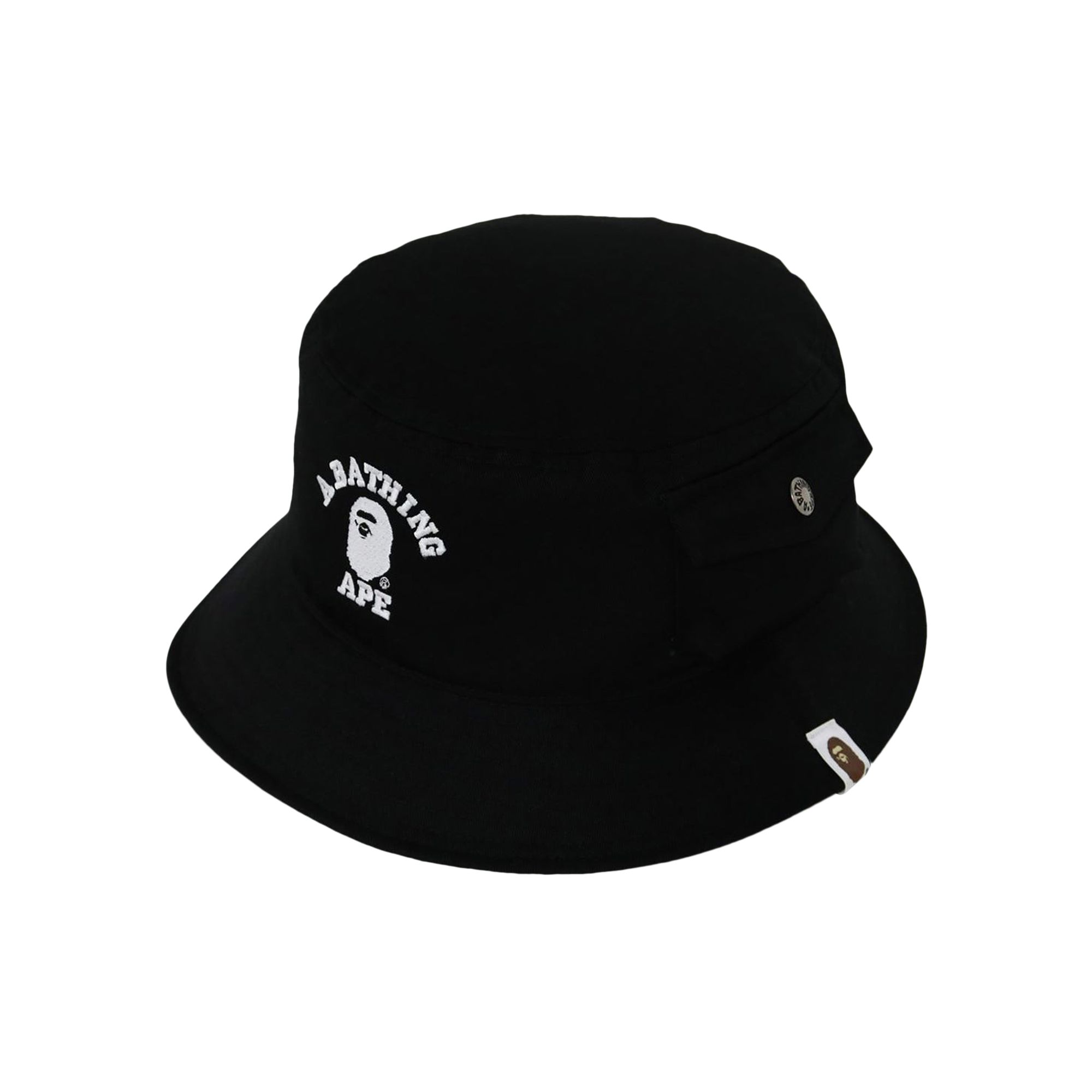 Pre-owned Bape College Pocket Bucket Hat 'black'