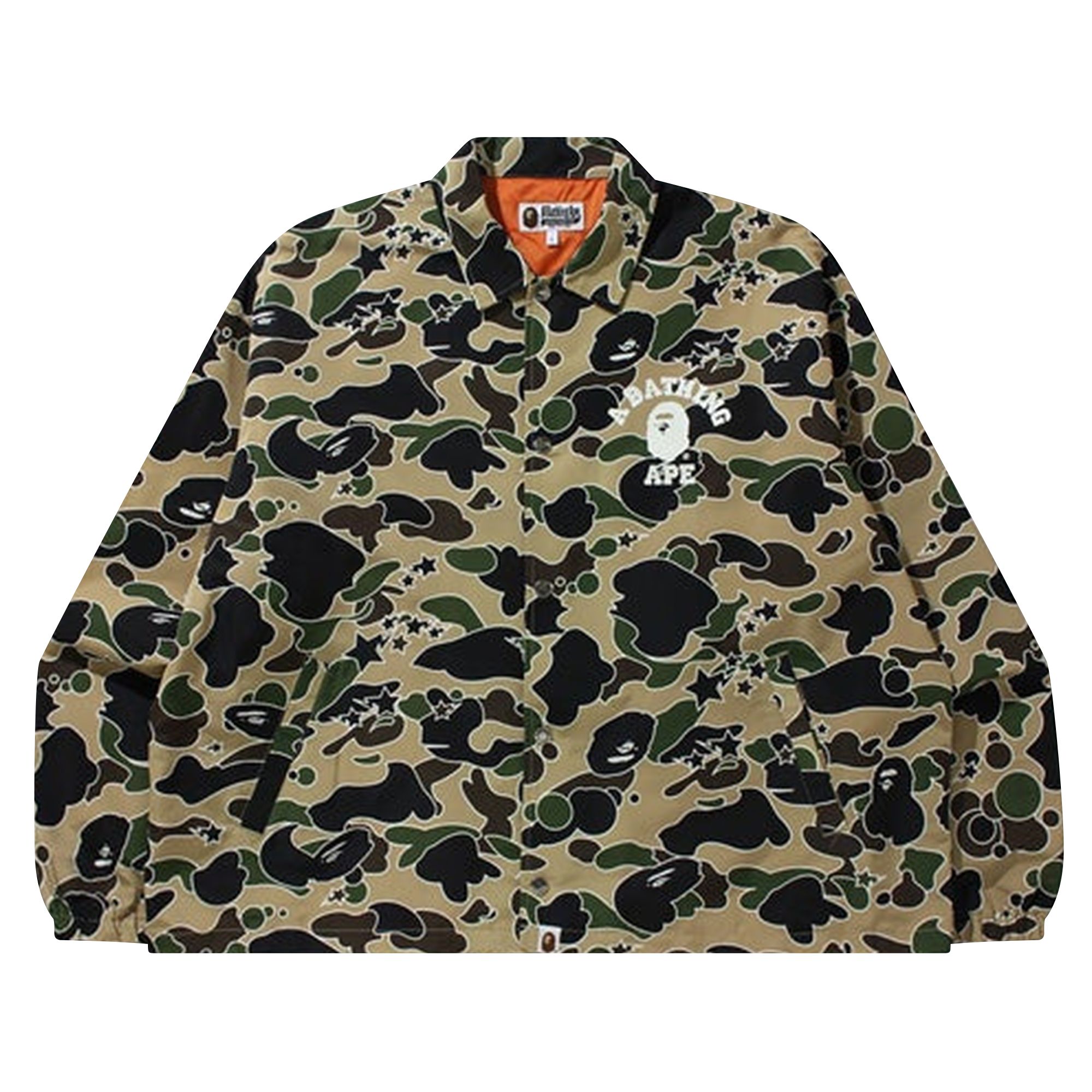 BAPE Sta Camo Relaxed Coach Jacket 'Yellow' | Men's Size XL