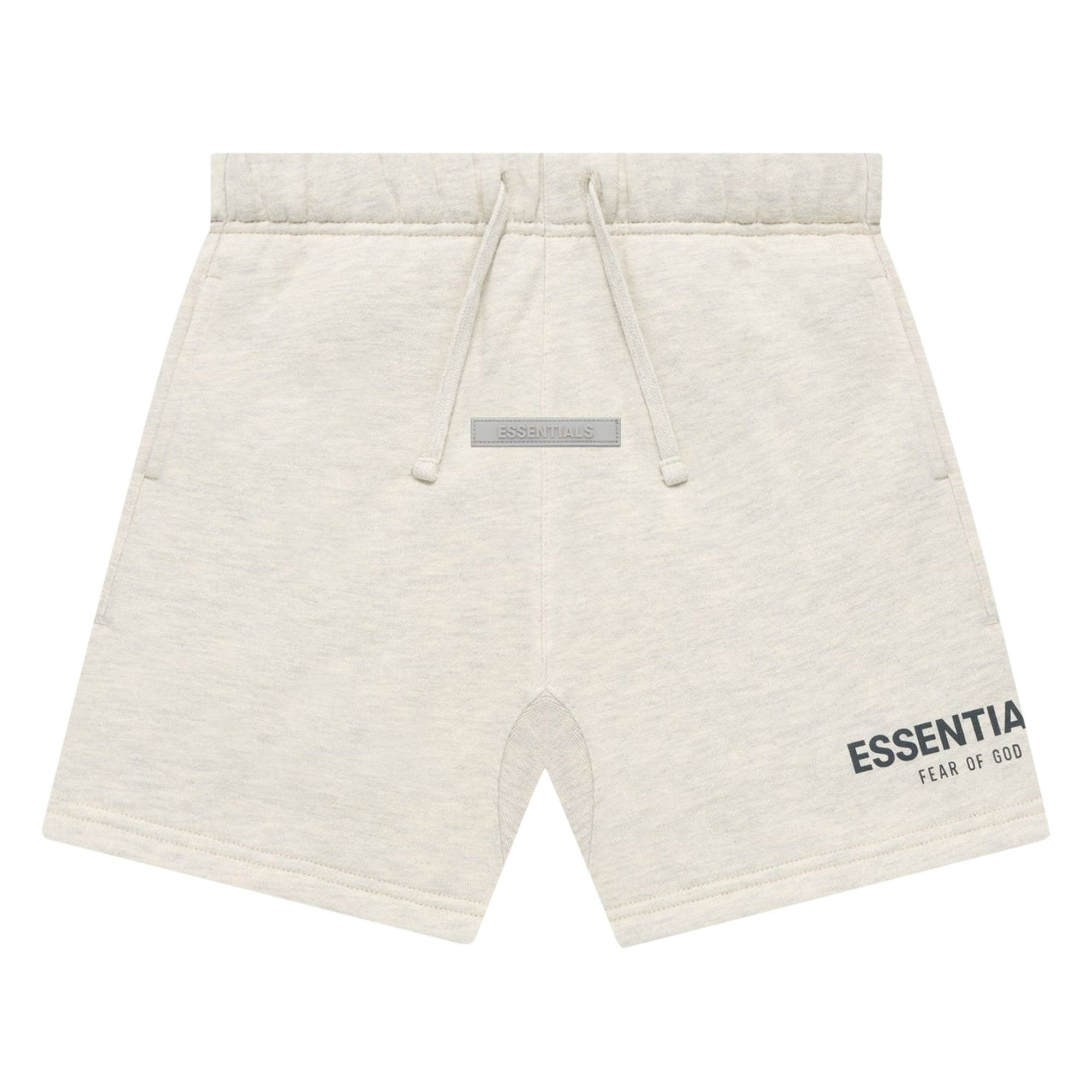 Fear of God Essentials Kids Sweatshort 'Light Heather Oatmeal' | Cream | Kid's Size -2.5