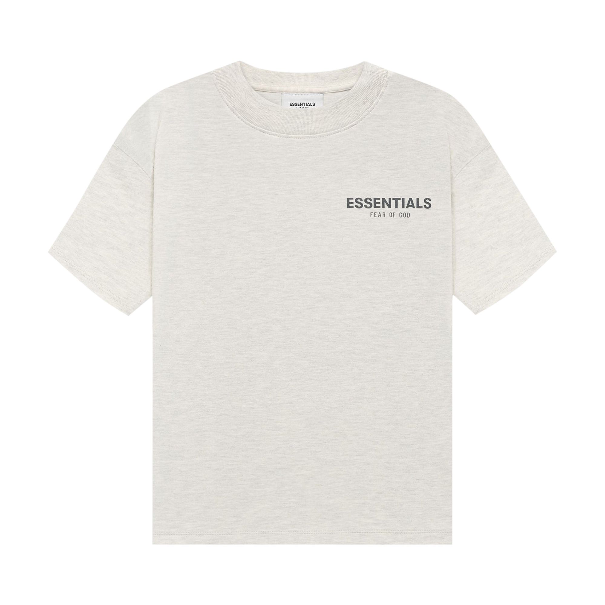 Fear of God Essentials Kids Short-Sleeve Tee 'Light Heather Oatmeal' | Cream | Kid's Size -2.5