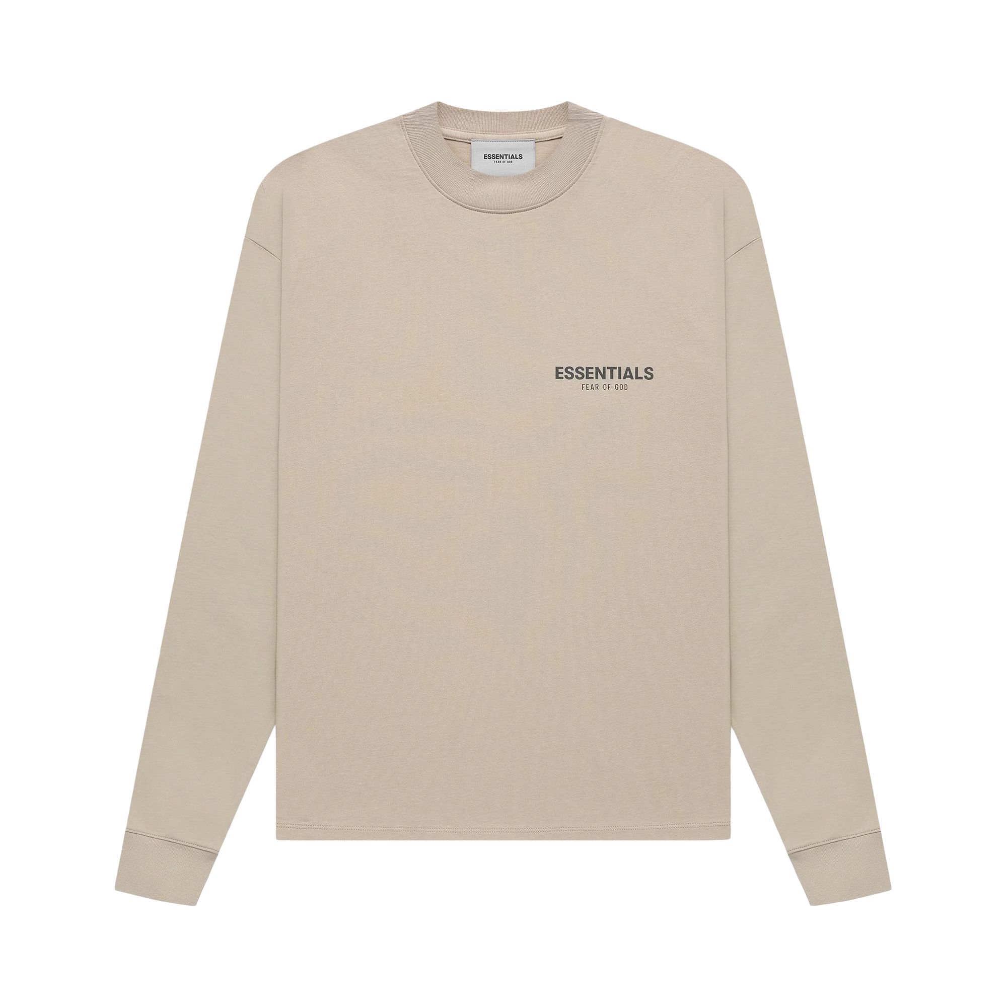 Fear of God Essentials Long-Sleeve Tee 'String' | Tan | Men's Size 2XL