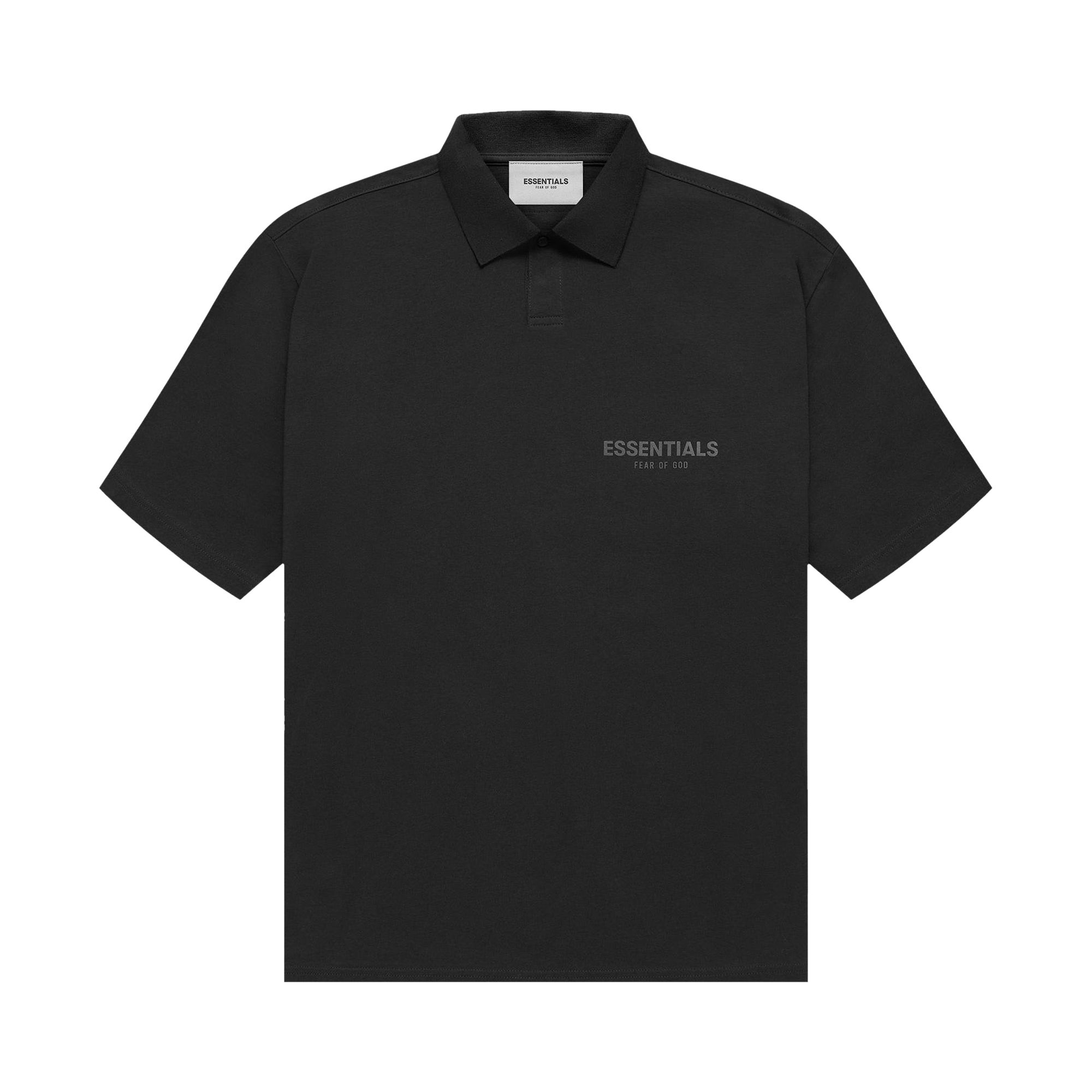Fear of God Essentials Short-Sleeve Polo 'Black' | Men's Size 2XS