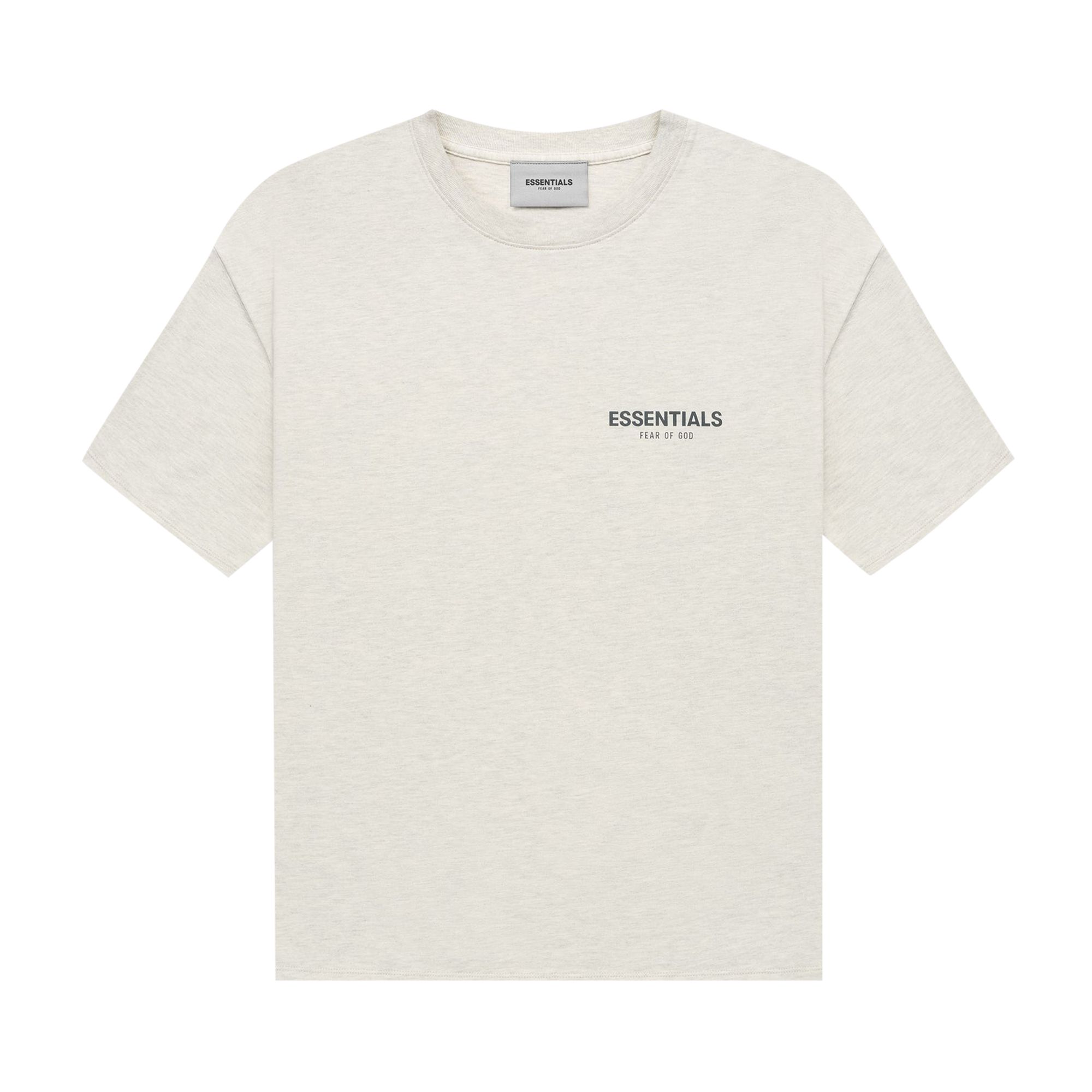 Fear of God Essentials Short-Sleeve Tee 'Light Heather Oatmeal' | Cream | Men's Size 2XS