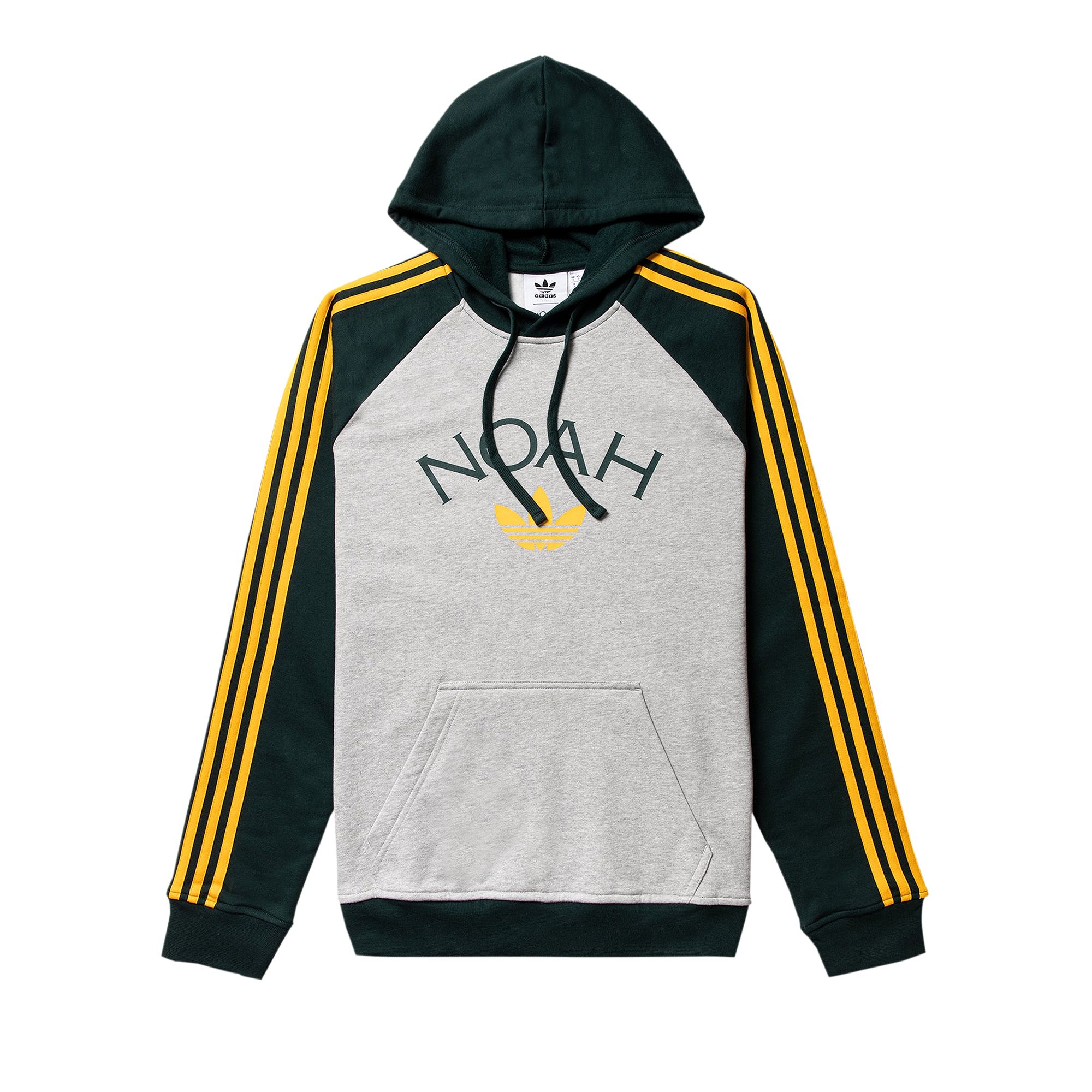 Pre-owned Adidas Originals Adidas X Noah 3s Hoody 'medium Grey Heather/green Night' | Men's Size Xl