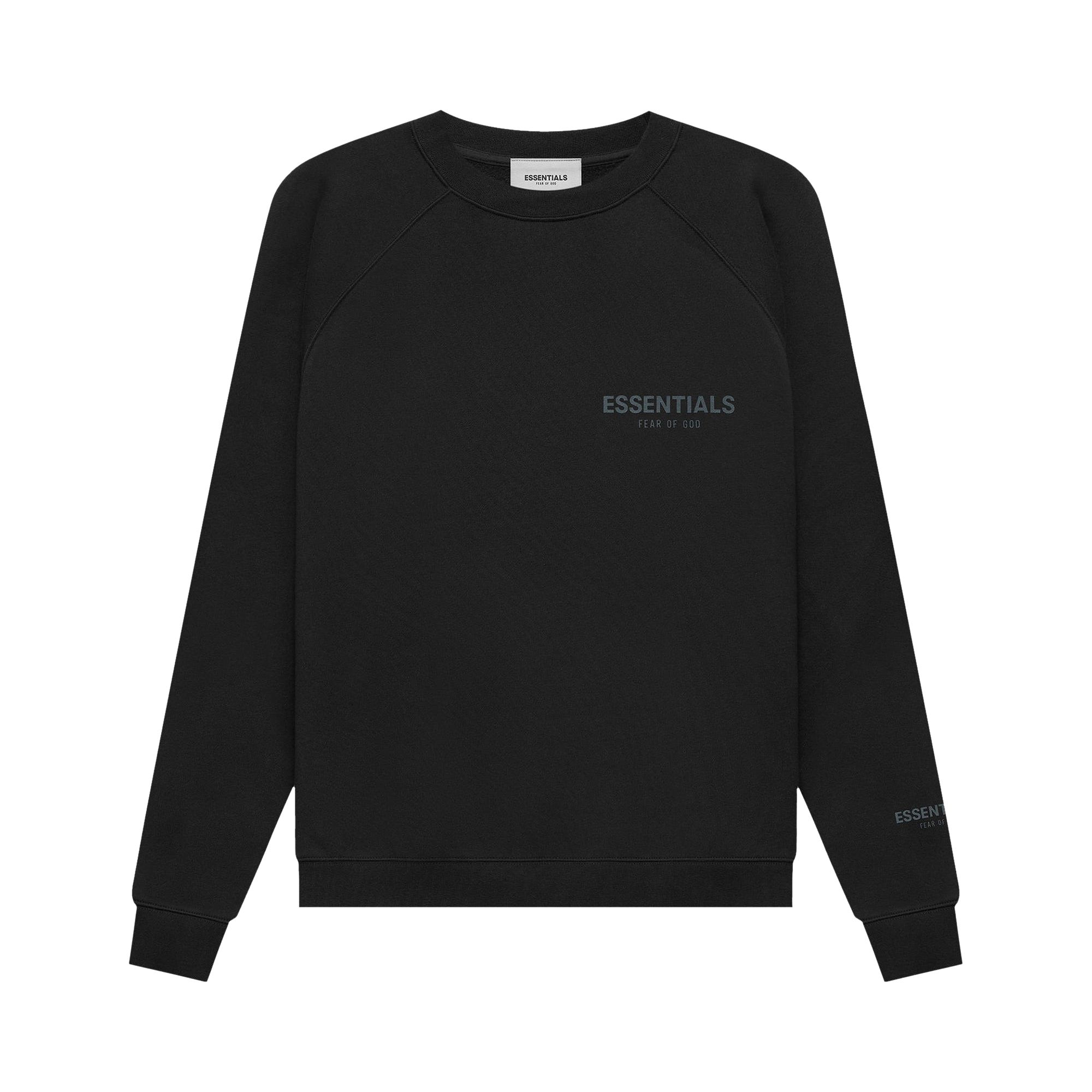 Fear of God Essentials Summer Core Crew Sweat 'Black' | Men's Size 2XS