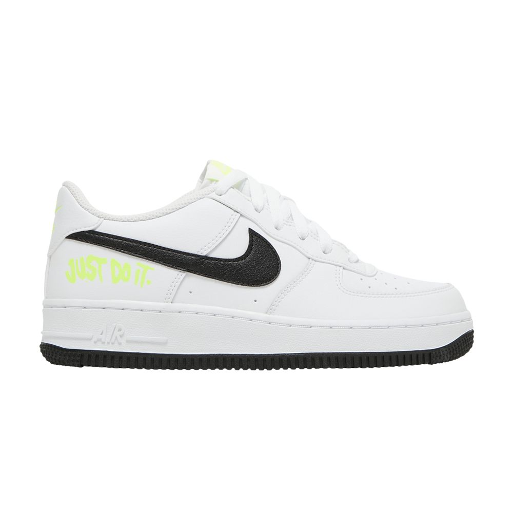 Pre-owned Nike Air Force 1 Low Gs 'just Do It - White Volt' | Kid's Size 7