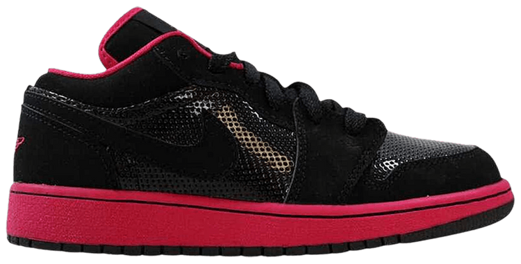Air Jordan 1 Low GS Black Voltage Cherry