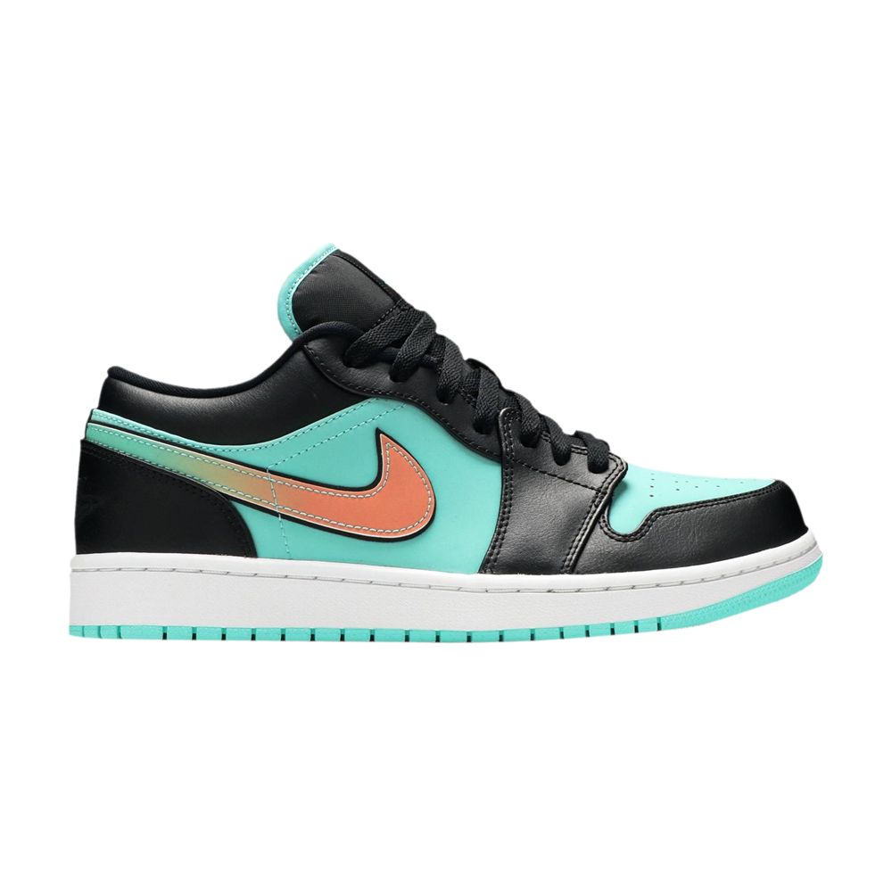 Pre-owned Air Jordan 1 Low Se Gs 'tropical Twist' | Teal | Kid's Size 4 In Blue