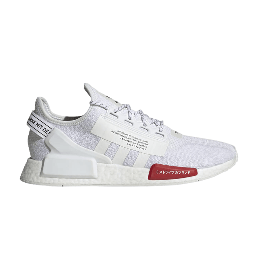 Adidas originals nmd_r1 v2 white and red Clearance