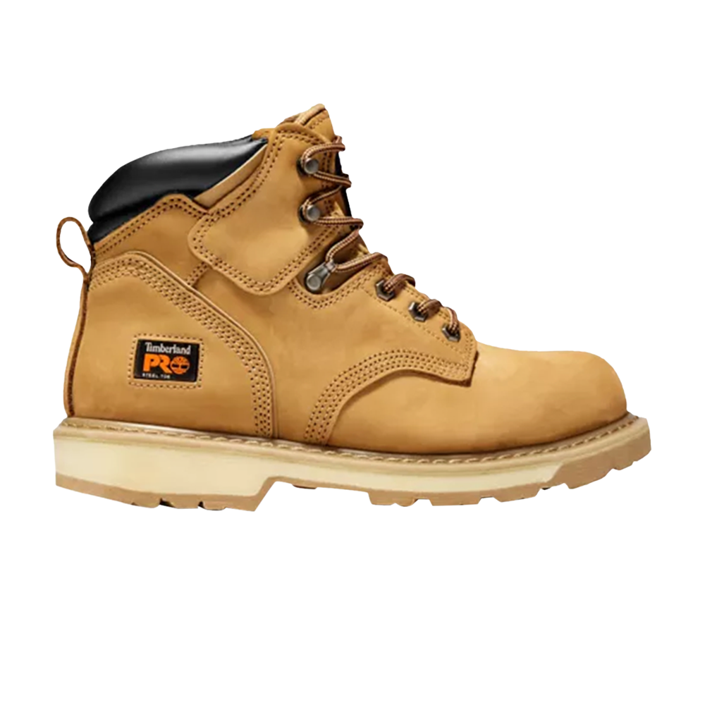 Pre-owned Timberland Pro Pit Boss 6 Inch Steel Toe Boot 'wheat' In Tan