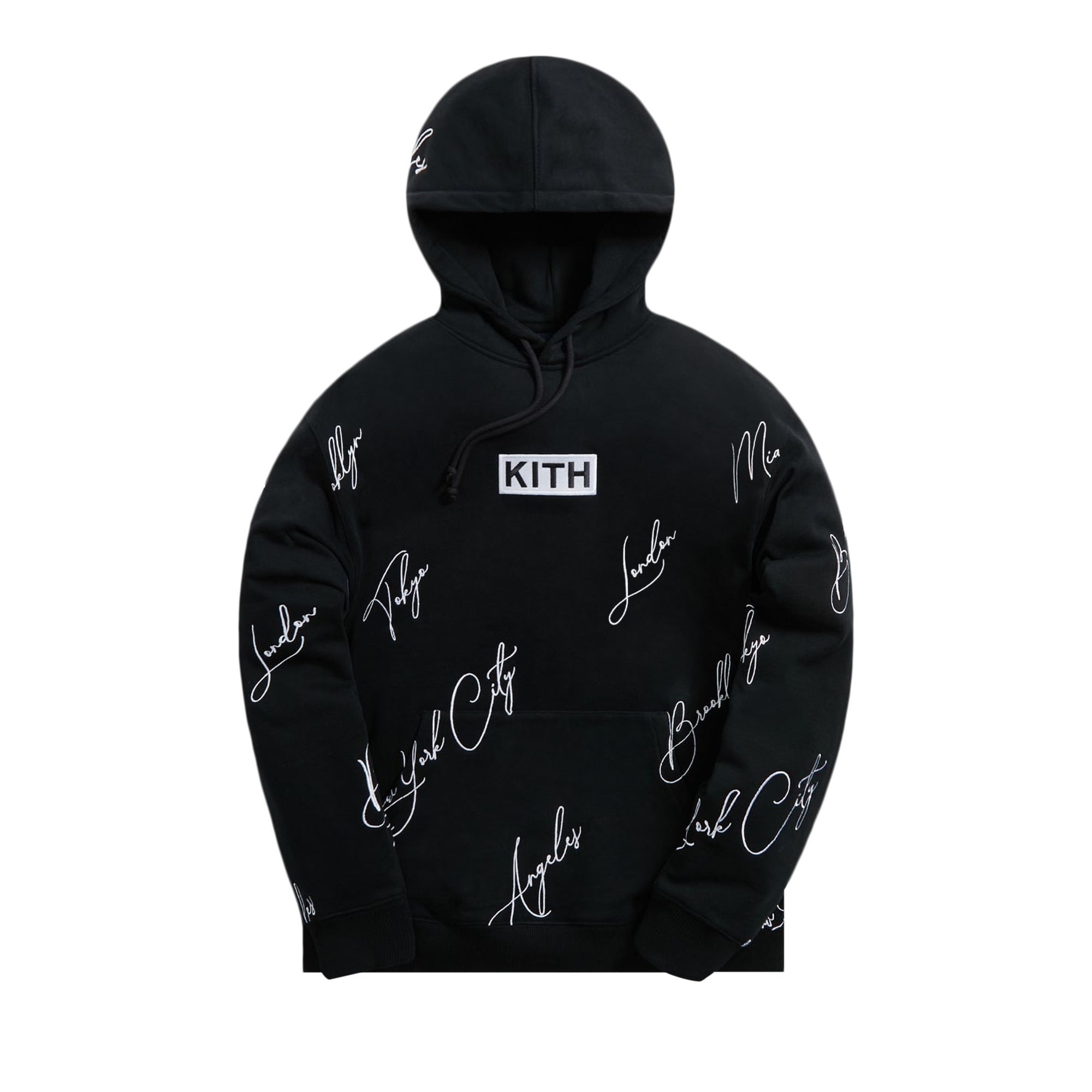 Kith City Script Hoodie 'Black' | Men's Size M