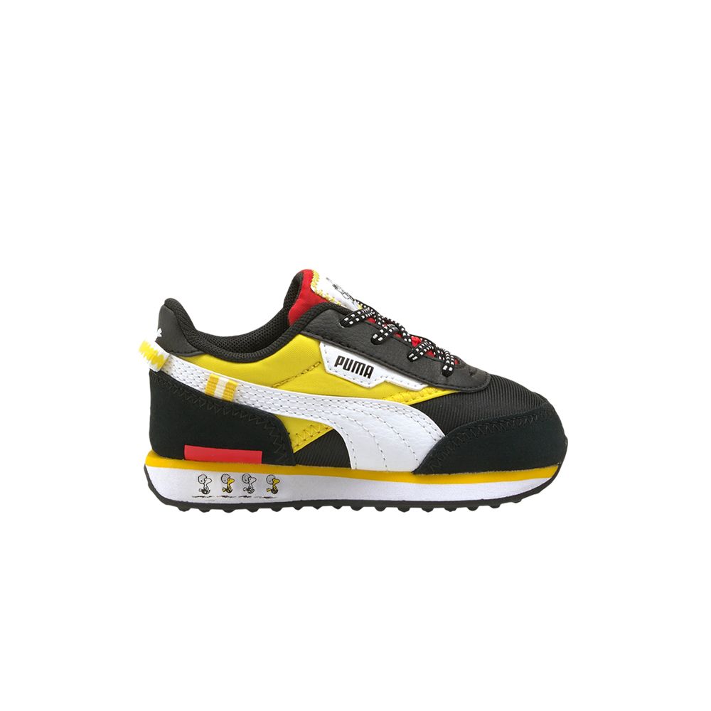 Pre-owned Puma Peanuts X Future Rider Infant 'black Maize' | Infant Size 5