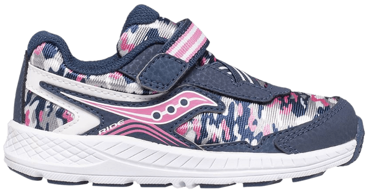 Saucony Ride 10 Little Kid Navy Pink Camo