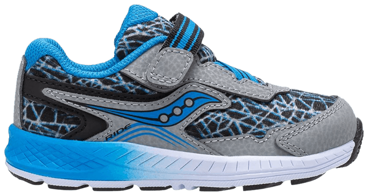 Saucony Ride 10 Little Kid Grey Blue Black