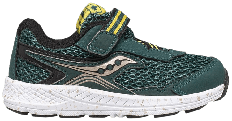 Saucony Ride 10 Little Kid Green Gold Black