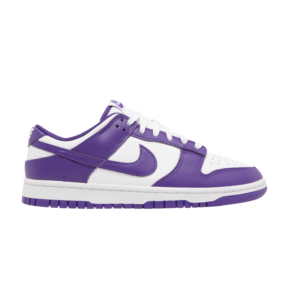 purple and white sneakers