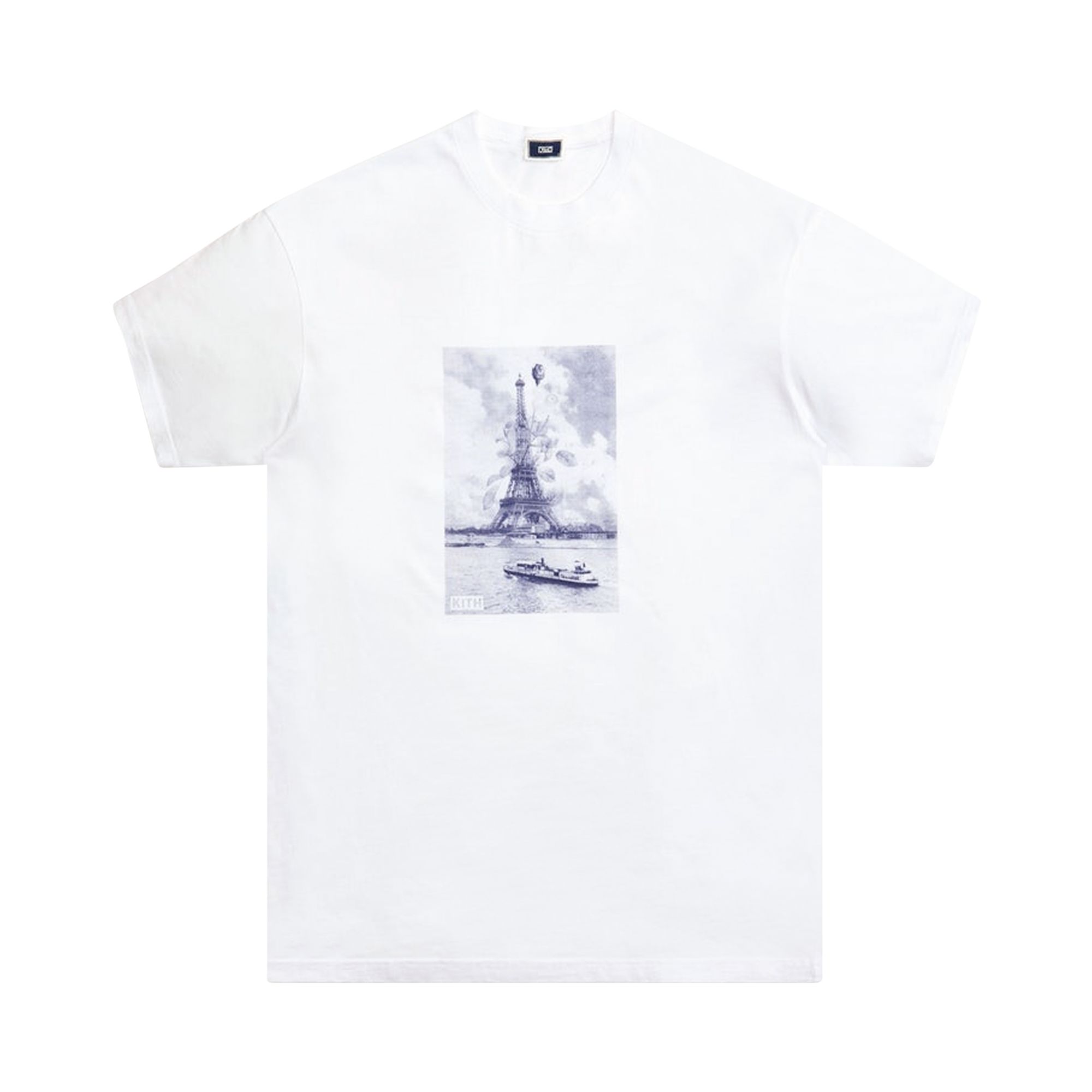 Pre-owned Kith Floral Navy Eiffel Tee 'white' | Men's Size Xxl