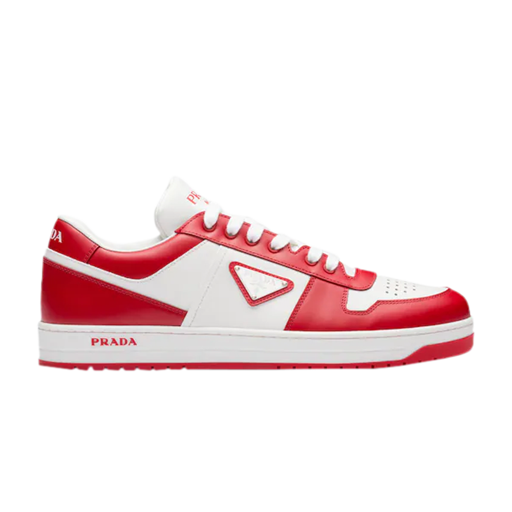 Pre-owned Prada Downtown Leather 'white Lacquer Red'