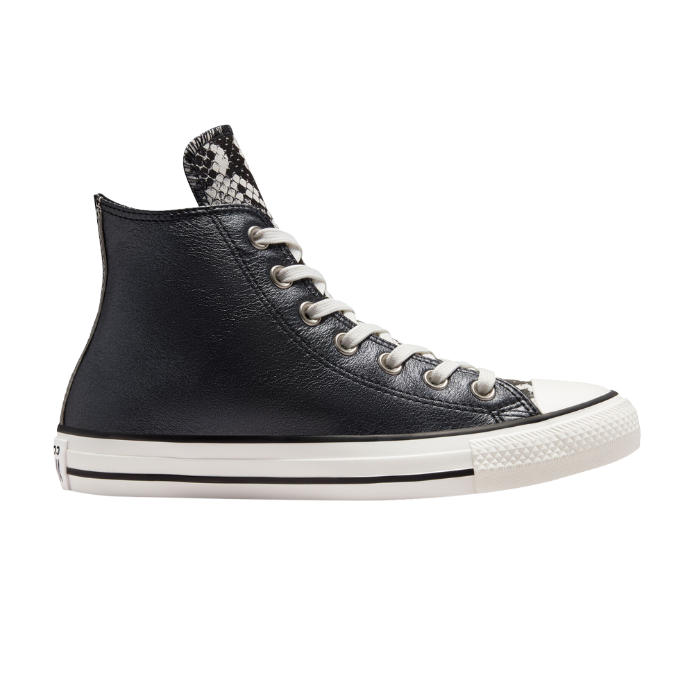 Pre-owned Converse Wmns Chuck Taylor All Star High 'authentic Glam - Snakeskin' In Black