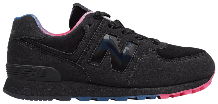 New Balance 574 Little Kid Black White