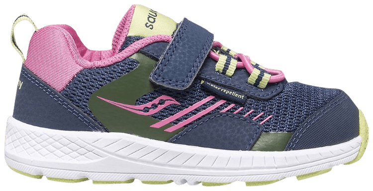 Saucony Wind Shield AC Little Kid Navy Green Pink