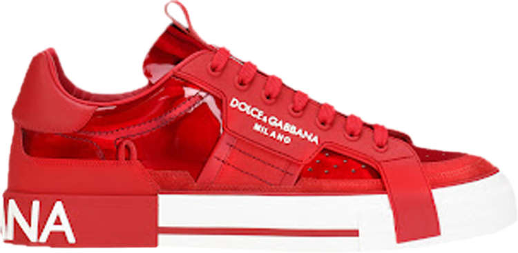 Dolce & Gabbana Mixed Material Custom  Low 'Red' | GOAT