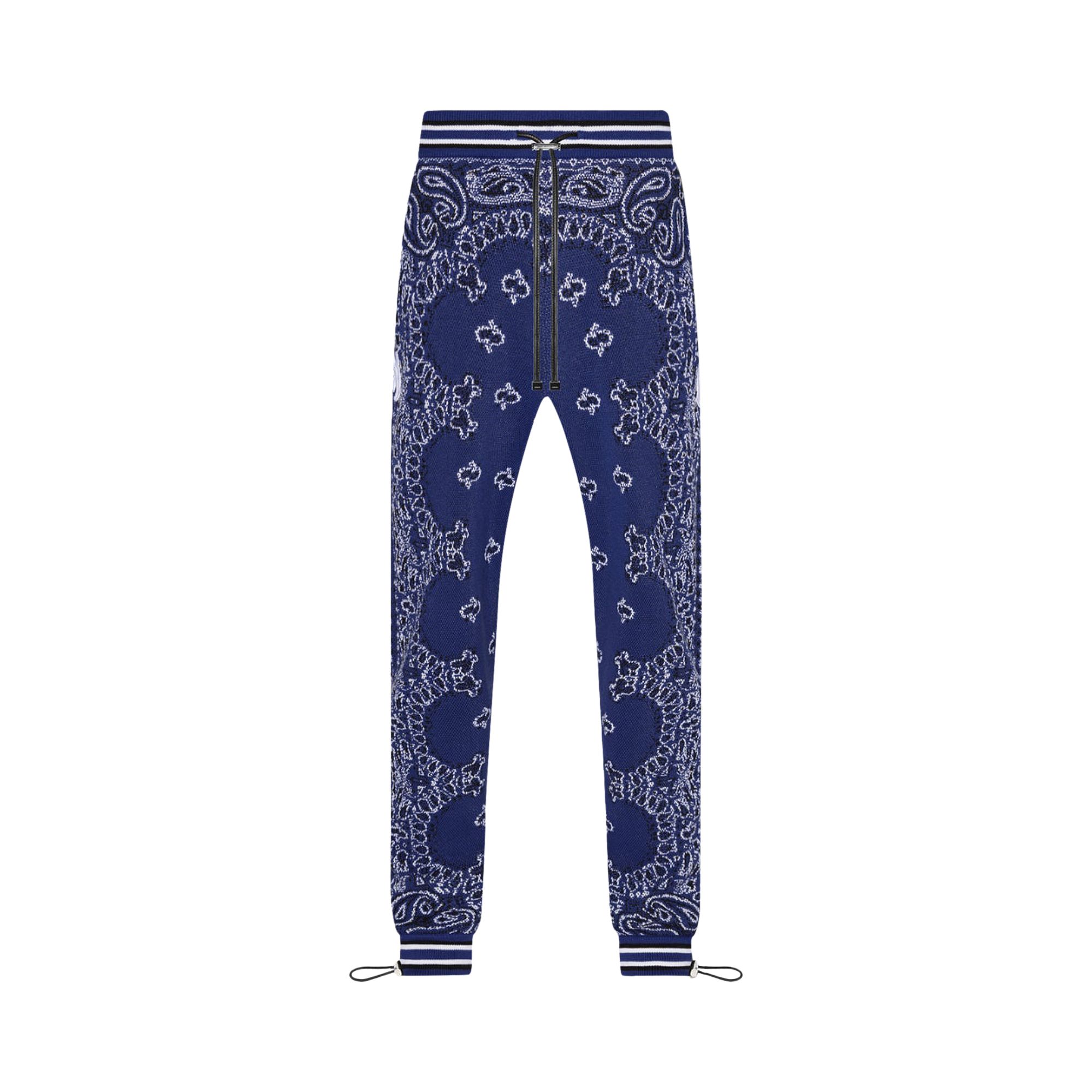 Amiri Bandana B-Ball Sweatpants 'Blue/Black' | Men's Size 2XL