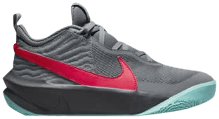 Nike Team Hustle D10 GS Smoke Grey Washed Teal Siren Red