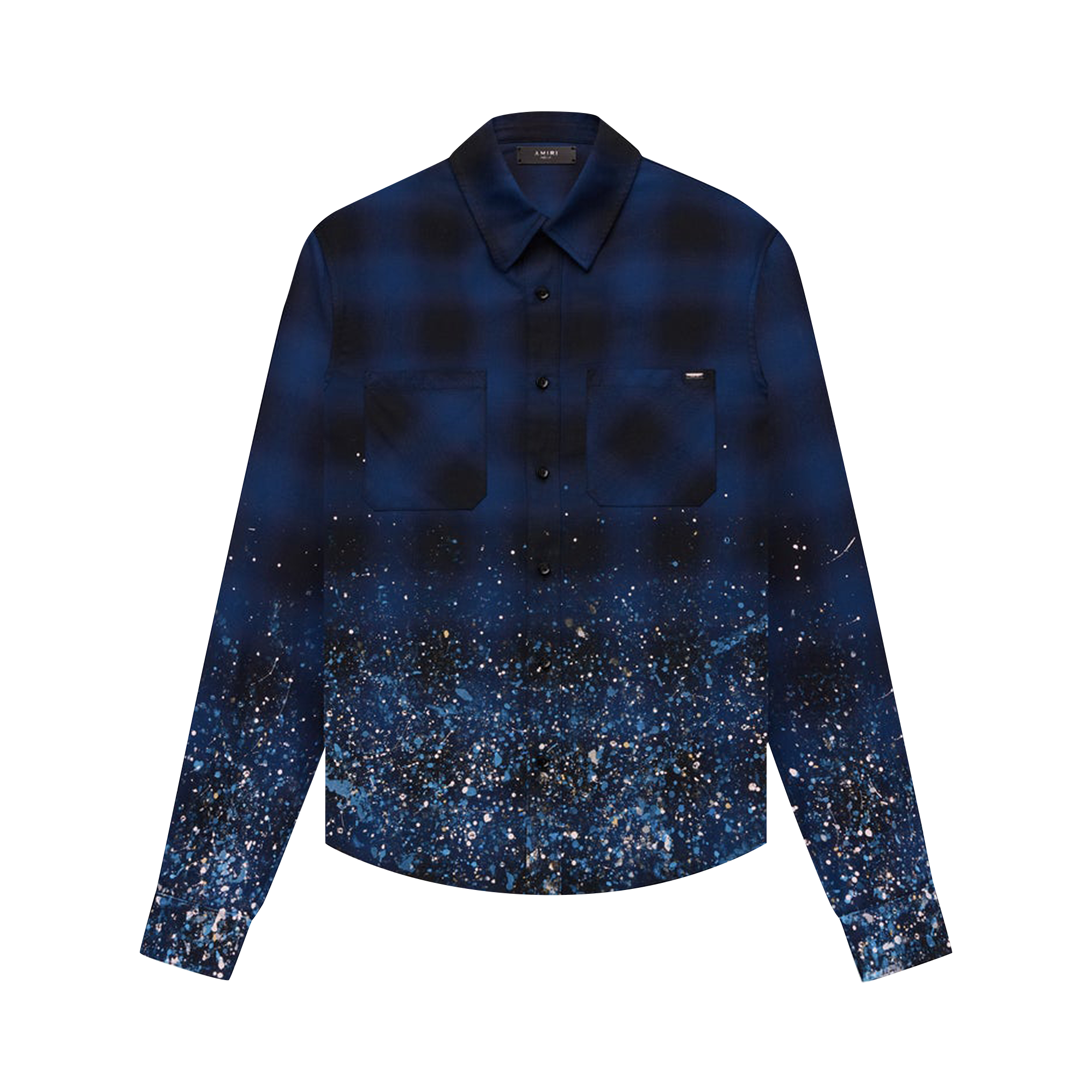 Pre-owned Amiri Crystal Painter Flannel 'blue'