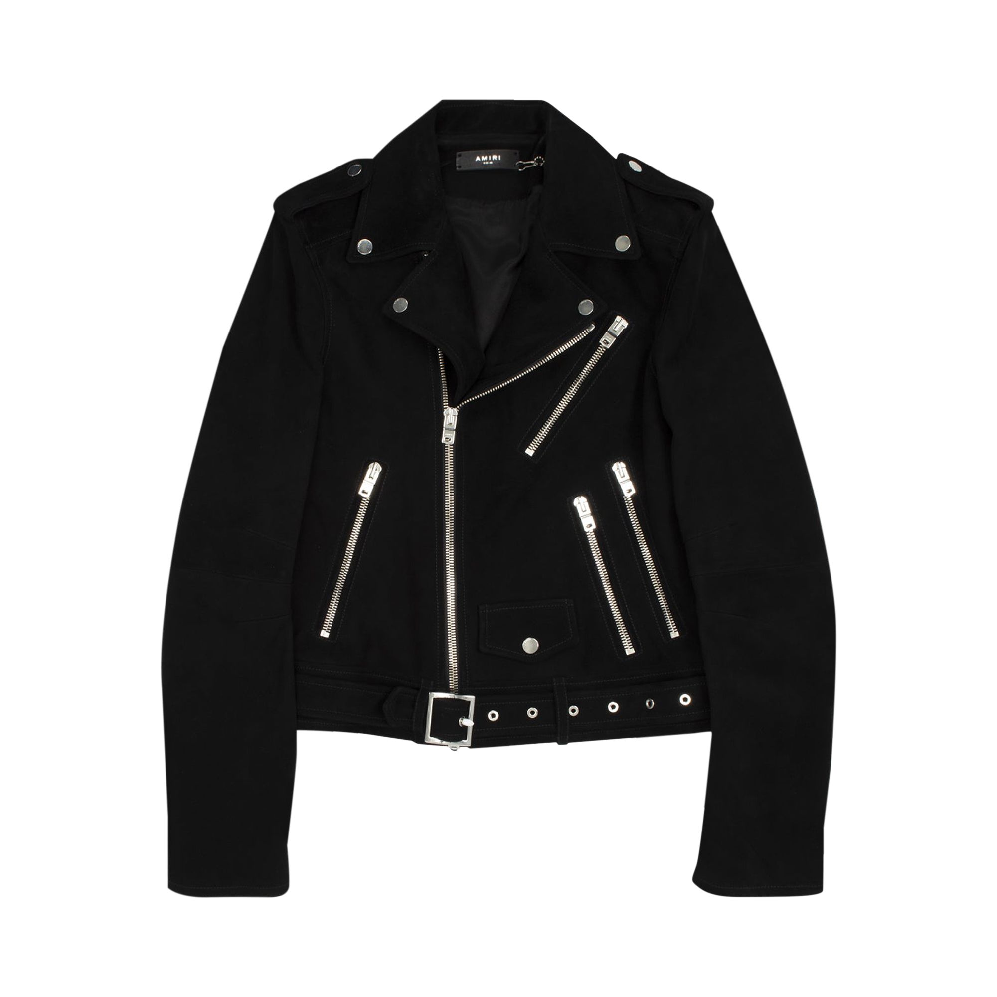 Amiri Perfecto Suede Jacket 'Black' | Men's Size 50