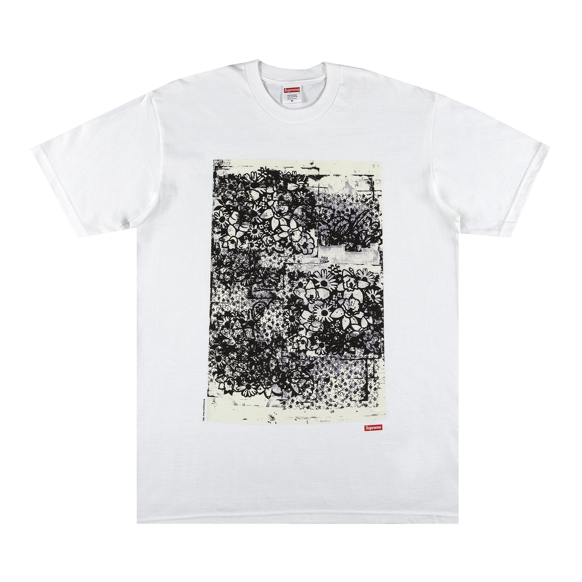 Supreme x Christopher Wool 1995 Tee 'White' | Men's Size L