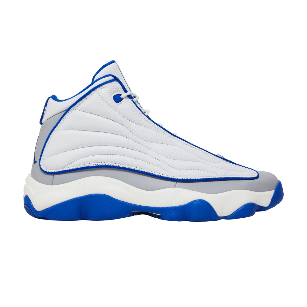 blue and white jordans pro strong