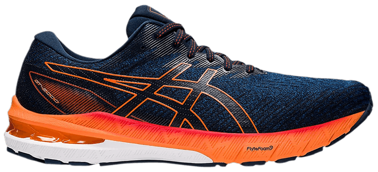 Asics GT 2000 10 2E Wide Mako Blue Shocking Orange