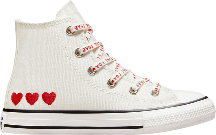 Converse Chuck Taylor All Star heart embroidery sneakers in white