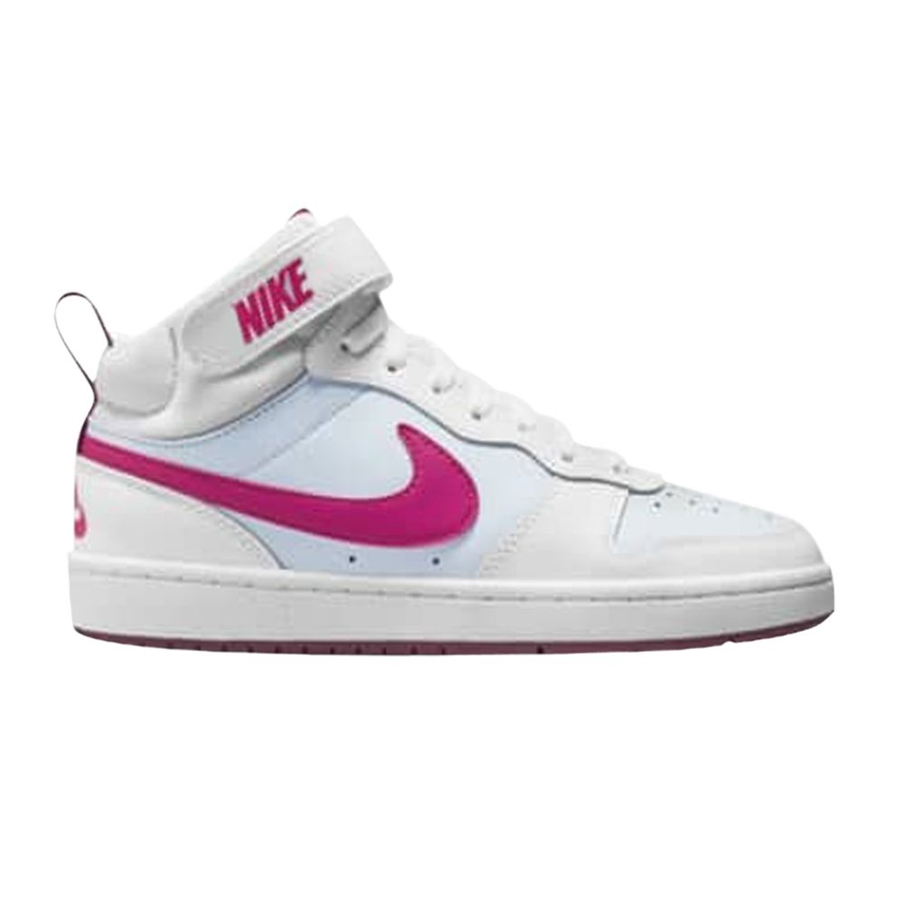 Pre-owned Nike Court Borough Mid 2 Gs 'white Sangria Pink Prime' | Kid's Size 6