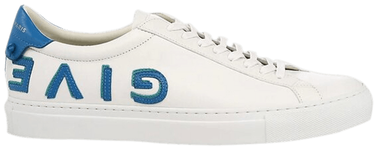 Givenchy Urban Street Low Upside Down Logo   White Electric Blue