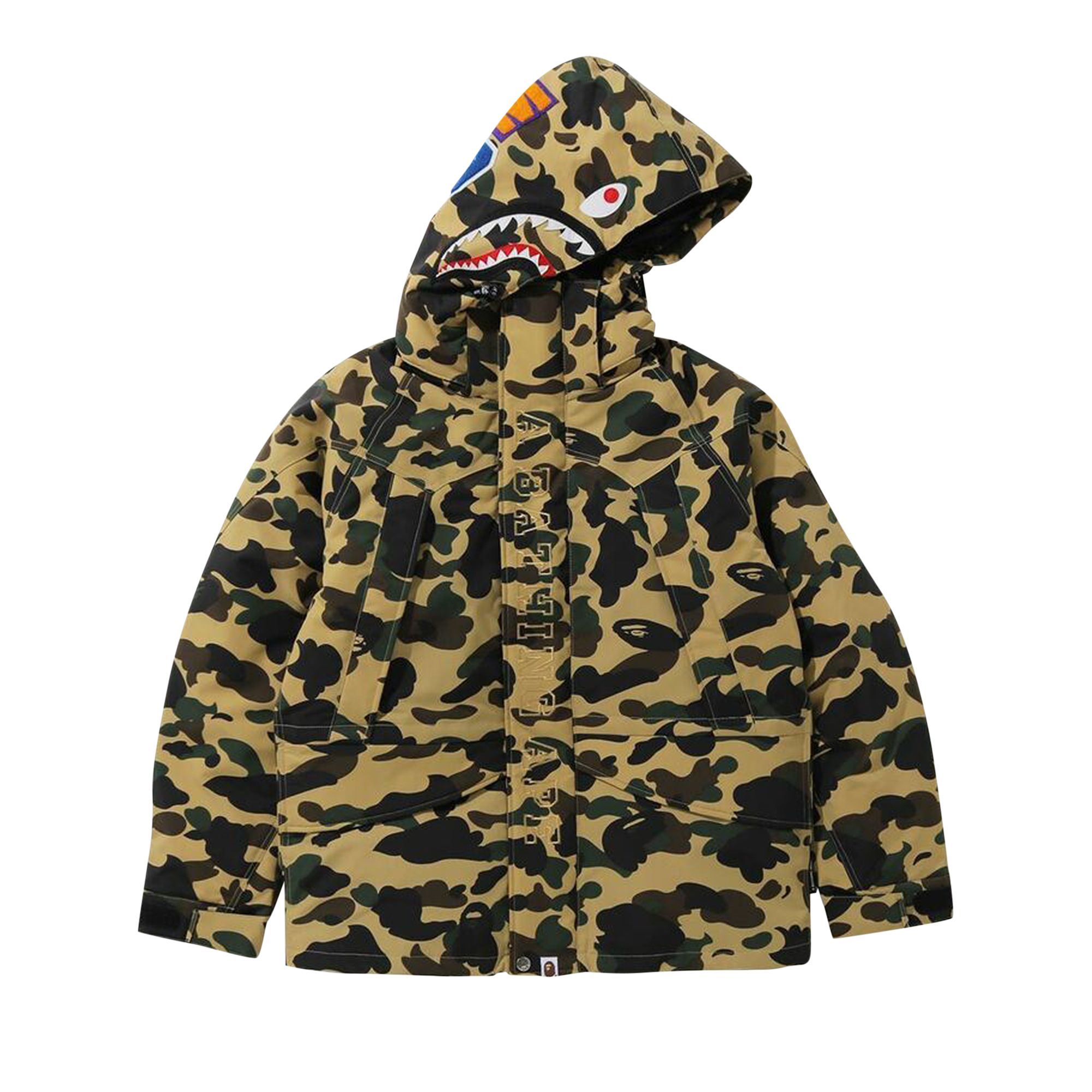 BAPE 1st Camo Snowboard Down Jacket 'Yellow' | Men's Size M