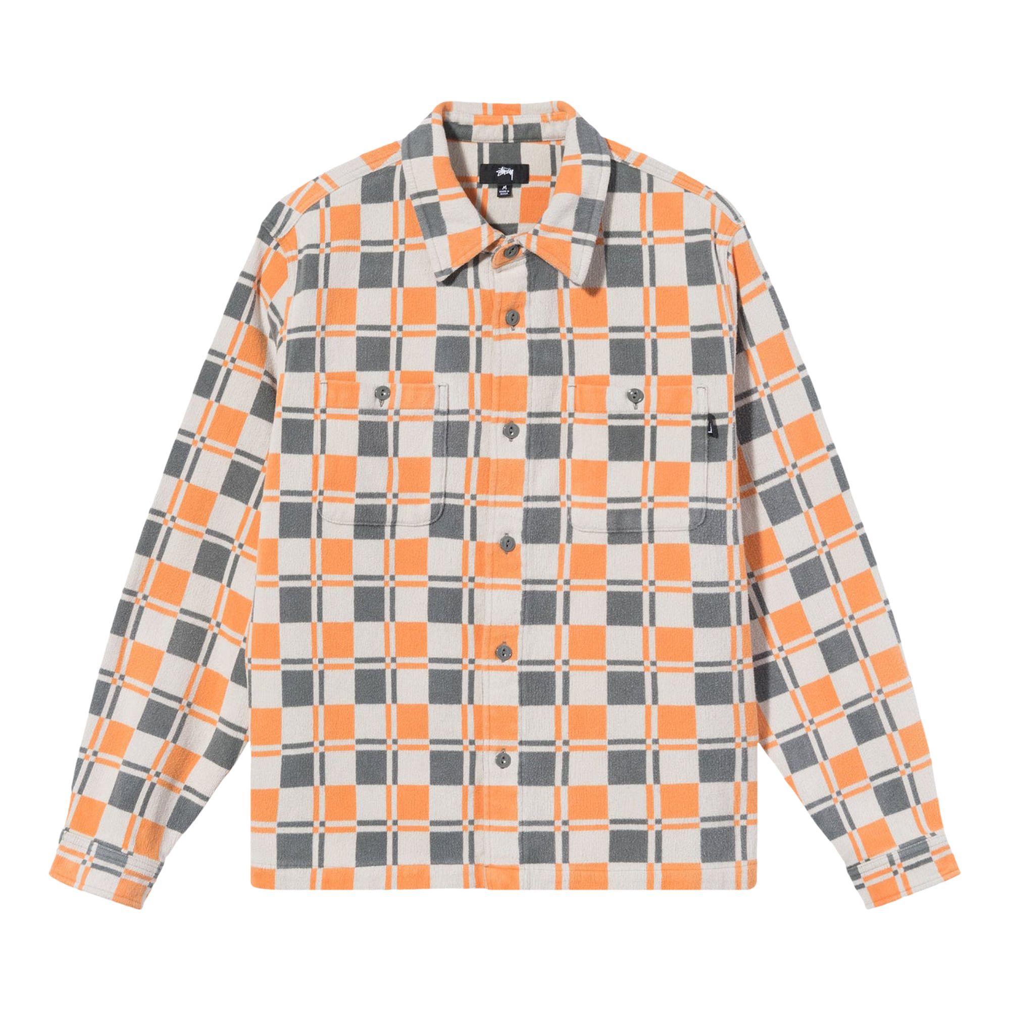 Click to view more detailed imagery on our partner's website Pre-owned Stussy Brent Plaid Long-sleeve Shirt 'tan'