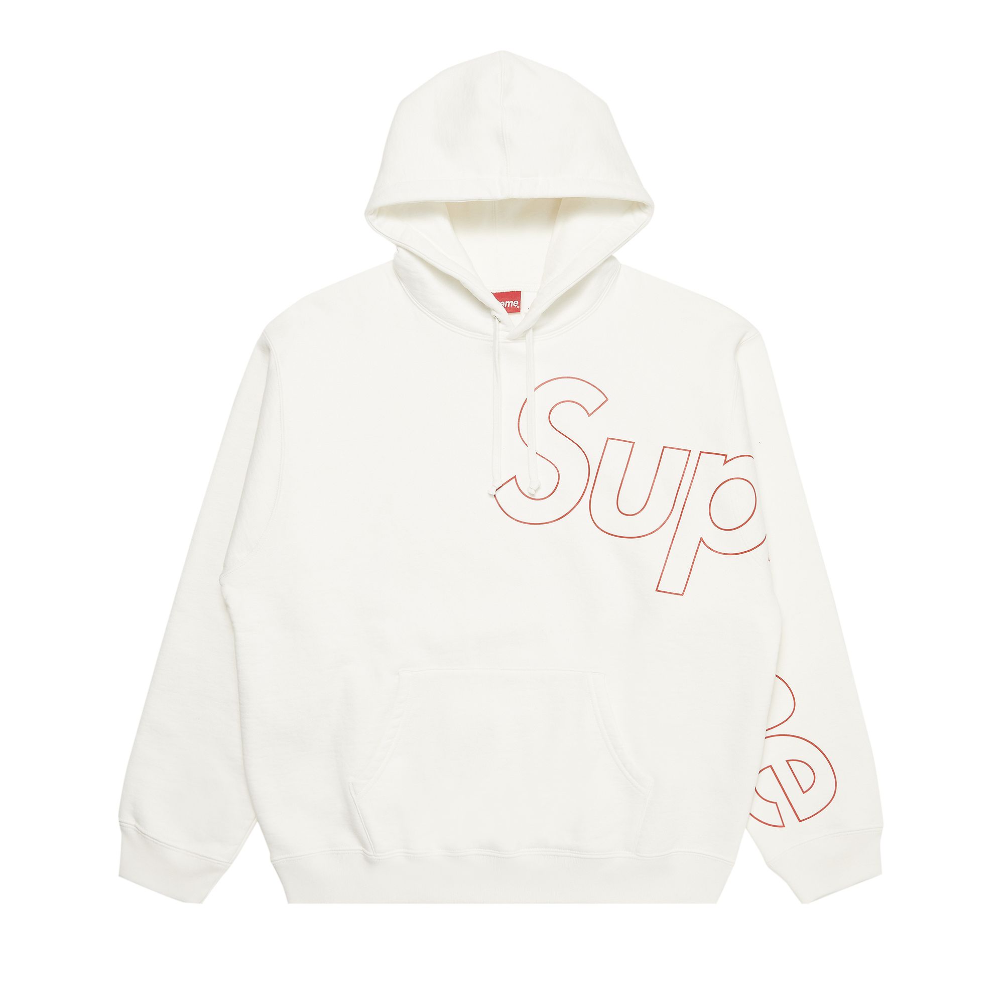 Supreme Reflective Hooded Sweatshirt 'White' | Men's Size XL