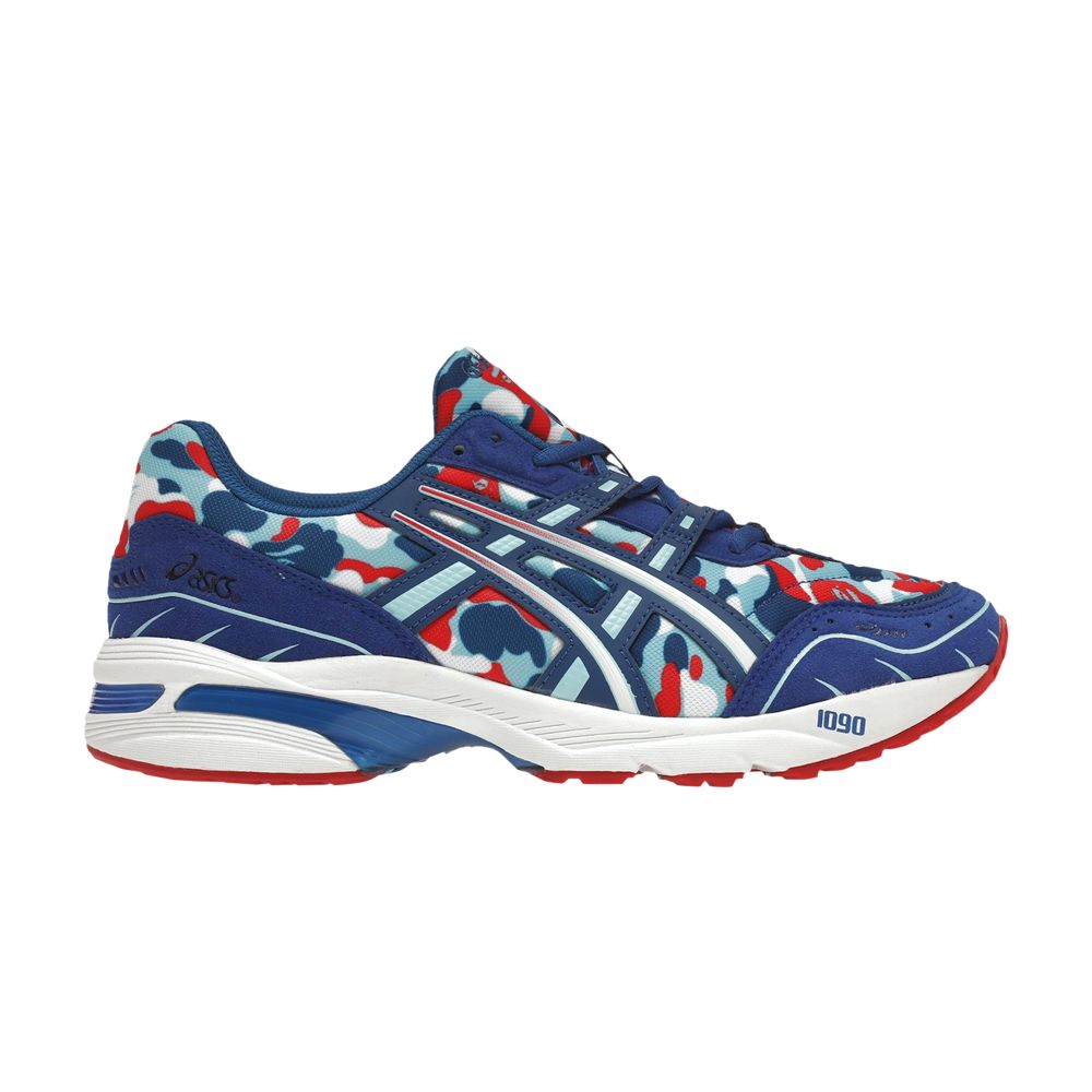 Pre-owned Asics Bape X Gel 1090 'france Camo' In Blue