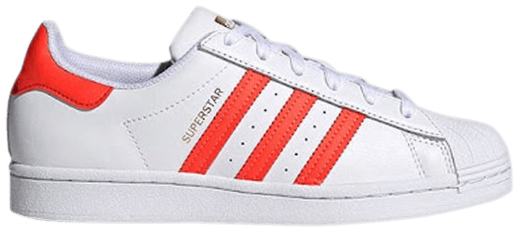 Adidas Wmns Superstar White Scarlet