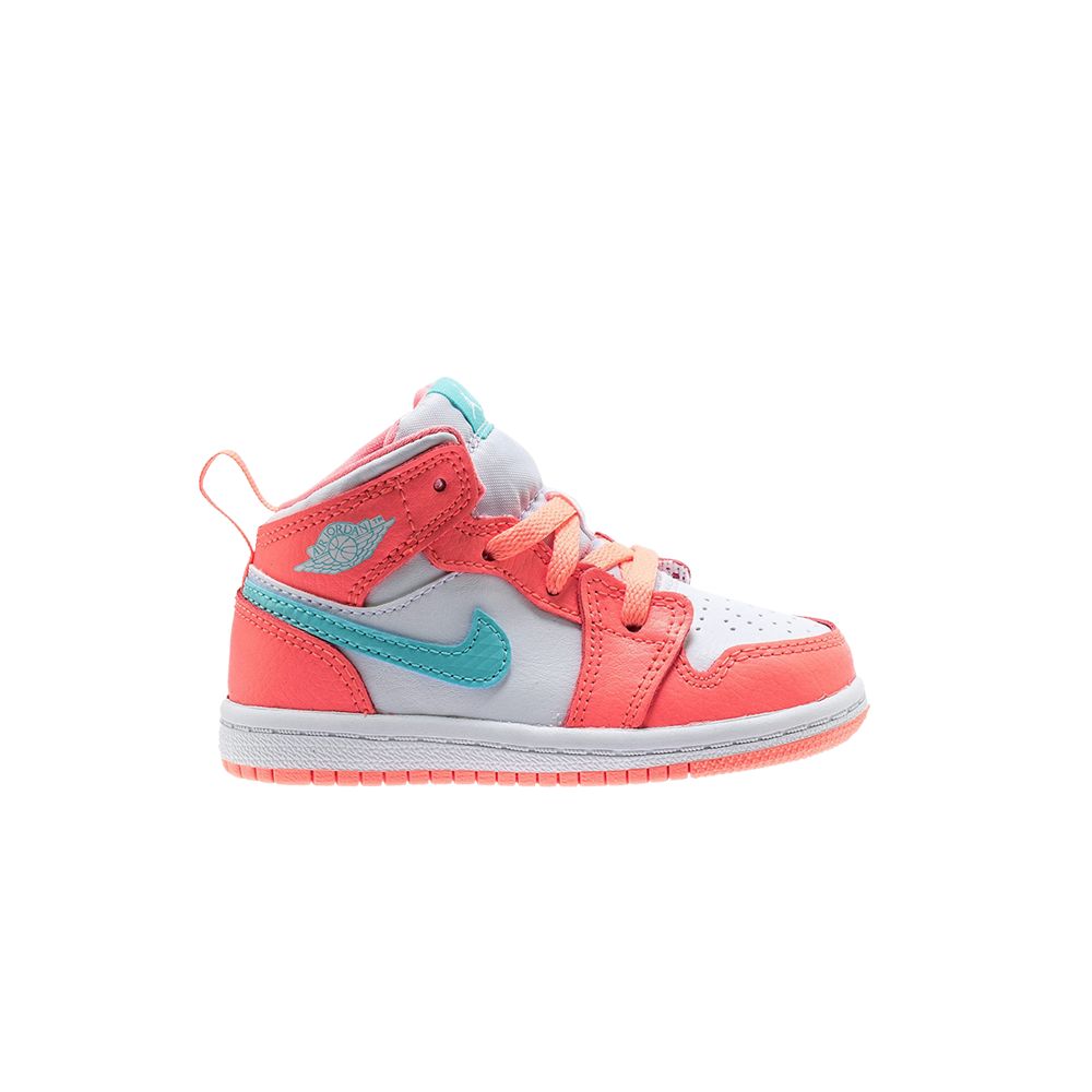 Pre-owned Air Jordan 1 Mid Td 'crimson Pulse' | Orange | Infant Size 6