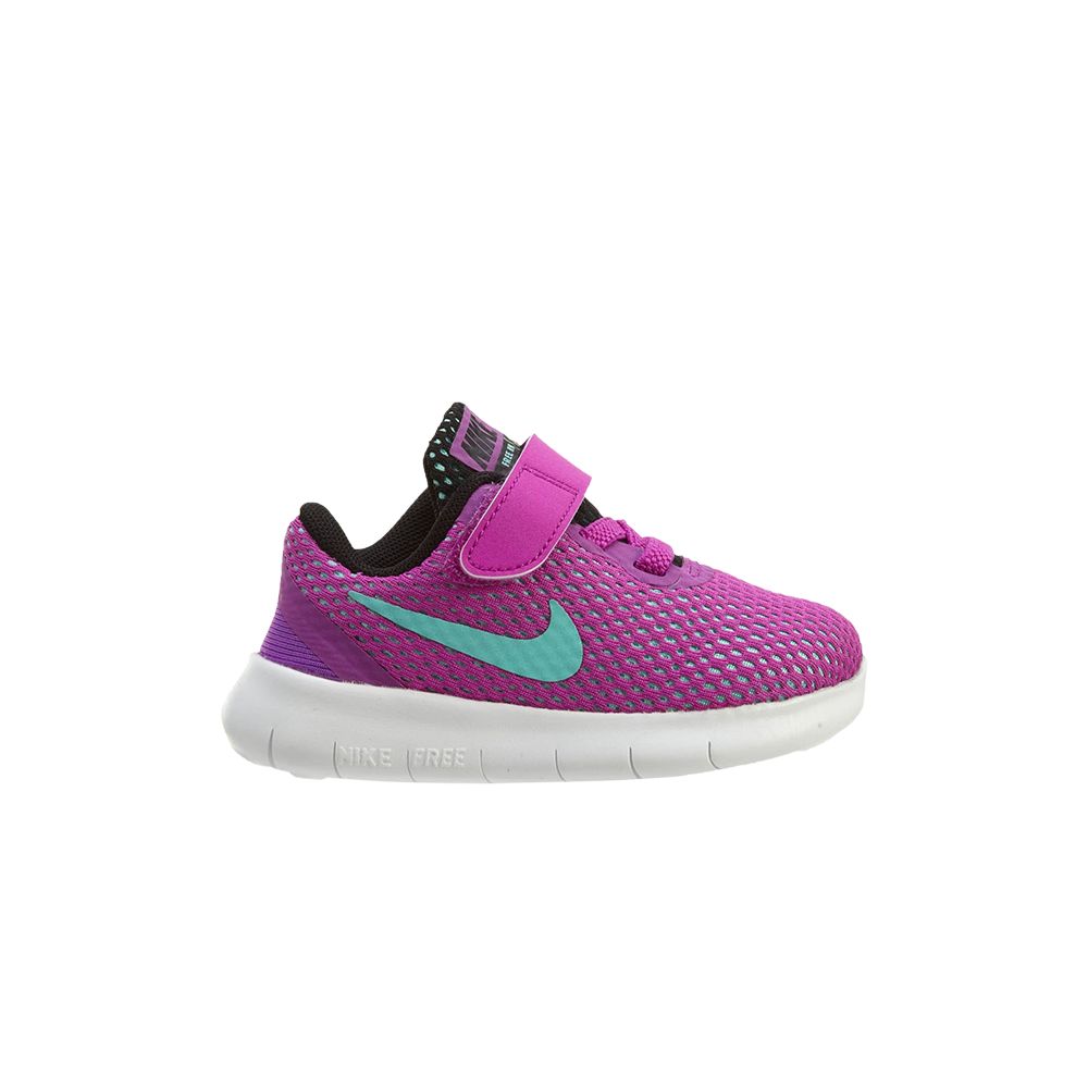 Pre-owned Nike Free Rn Tdv 'hyper Violet Mint' | Purple | Infant Size 6