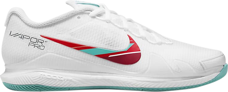 Wmns NikeCourt Air Zoom Vapor Pro 'White Habanero Red Washed Teal'