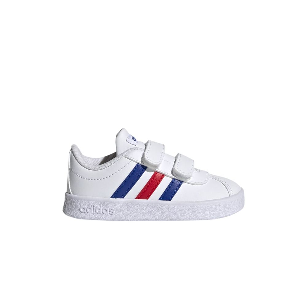 Pre-owned Adidas Originals Adidas Vl Court 2.0 I 'white Royal Blue Vivid Red' | Infant Size 7.5