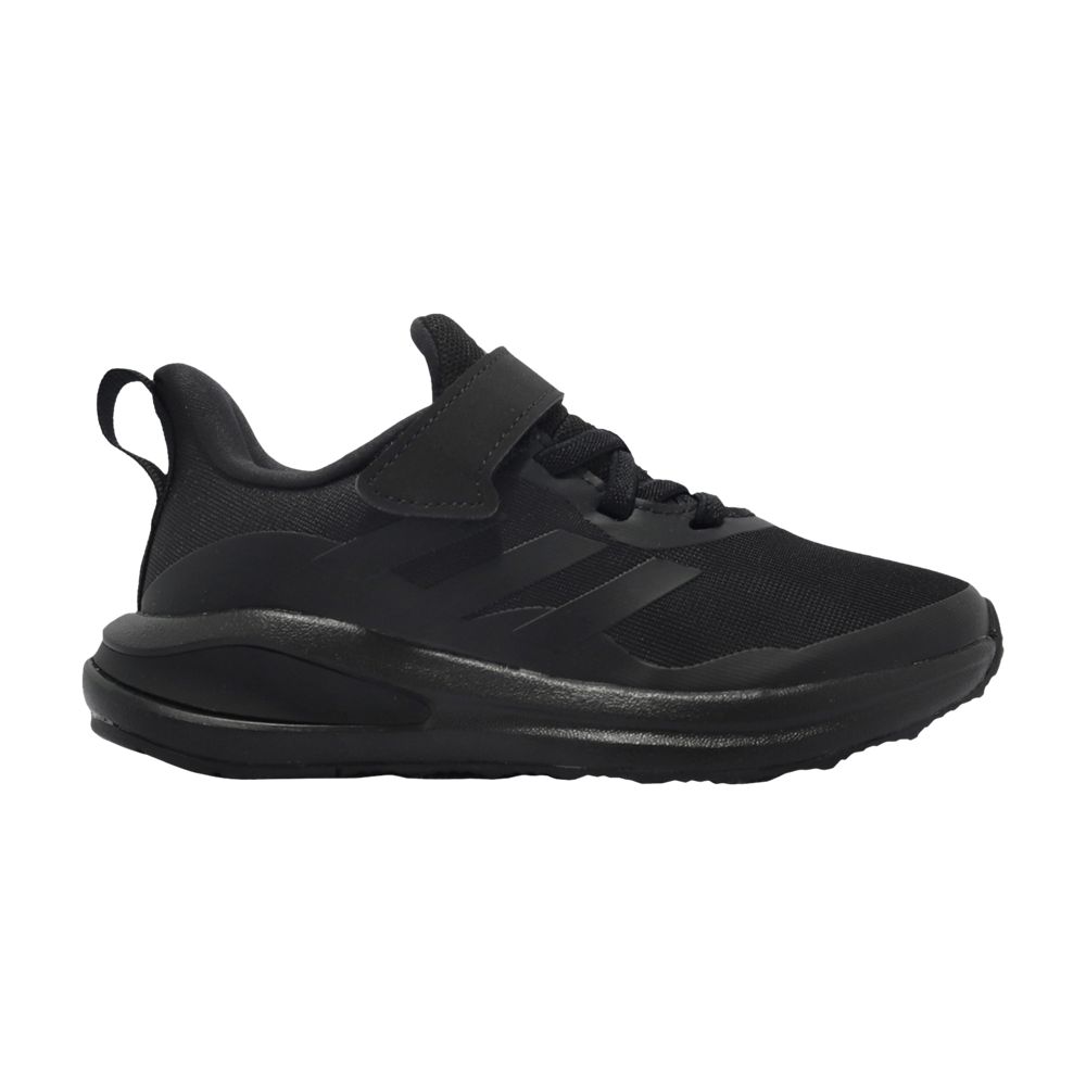 Pre-owned Adidas Originals Adidas Fortarun Elastic Lace K 'triple Black' | Kid's Size 12.5