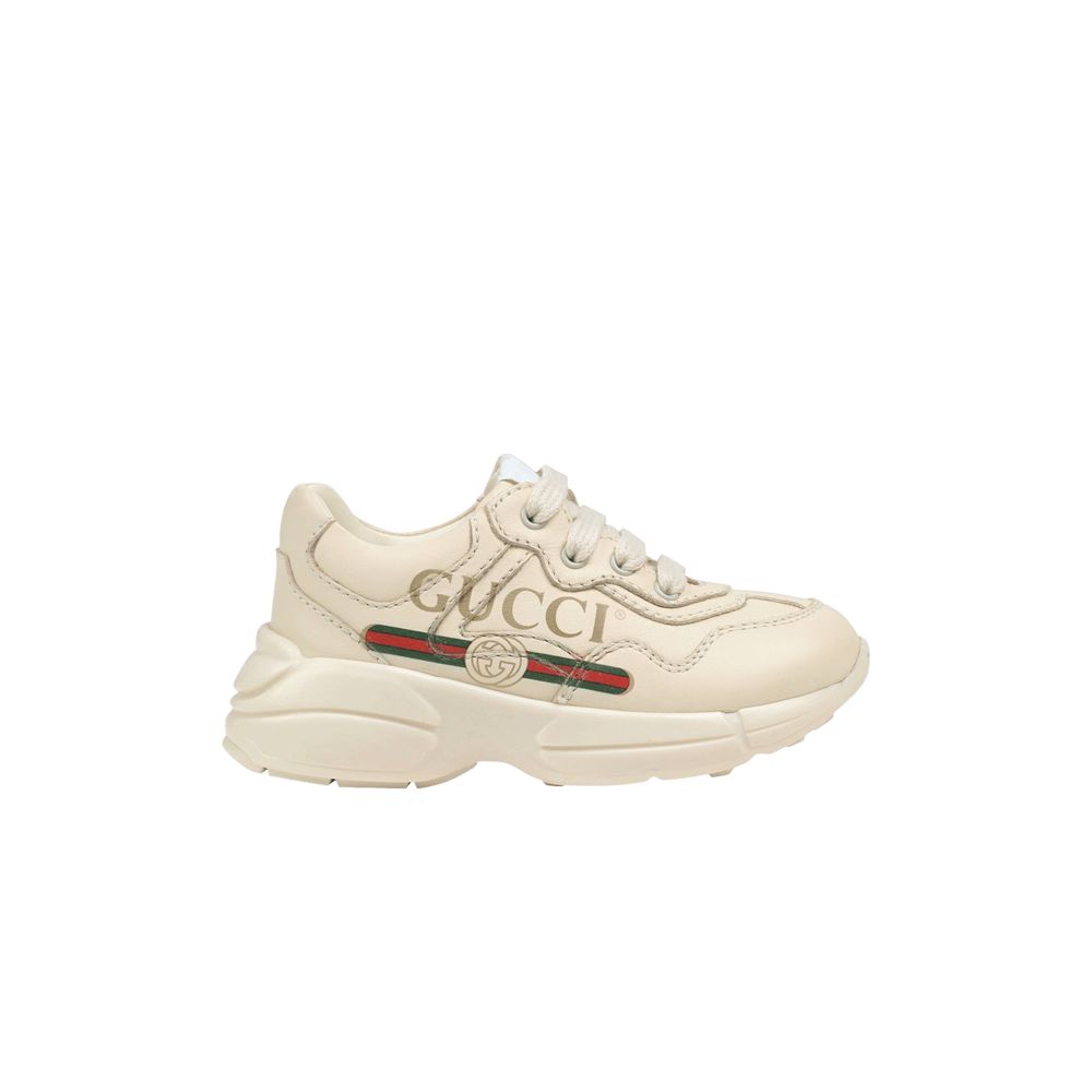 Gucci Rhyton Leather Sneaker Toddler 'Logo' | White | Infant Size 26