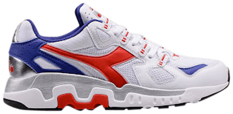 Diadora Mythos White Fiery Red Spectrum Blue